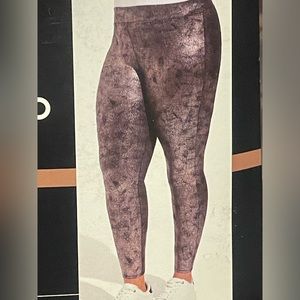 NEW TORRID sz 4 Plus 4X Full Length Signature Waist Crackle Legging - Gunmetal